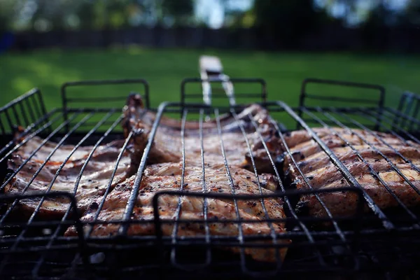 The grill BBQ grilled rib — Stock Photo, Image