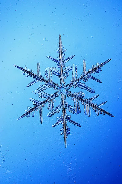 Mavi arkaplanda kar taneleri