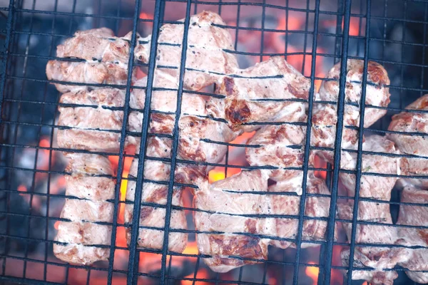 Shish kebab na grilu — Stock fotografie