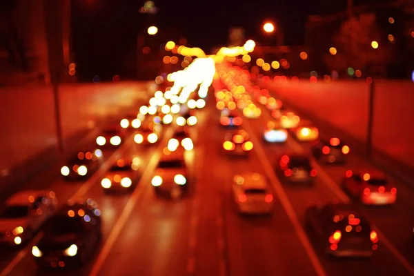 Noche, ciudad, coches — Foto de Stock