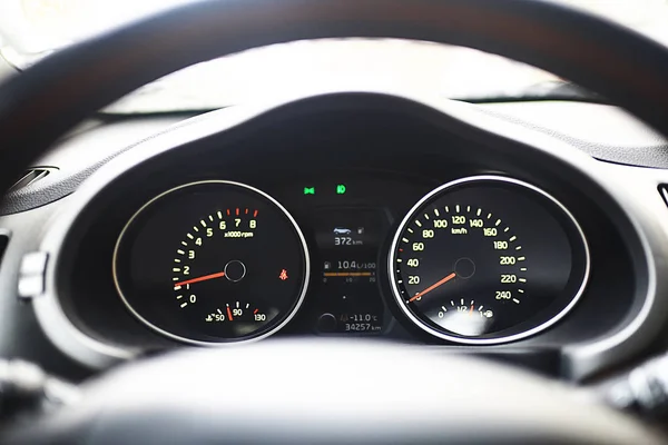 Interior de carro preto elegante — Fotografia de Stock