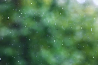 Bardaktan aşağı akan yağmur damlaları 