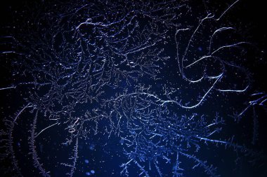 Hoarfrost ve kar desenleri