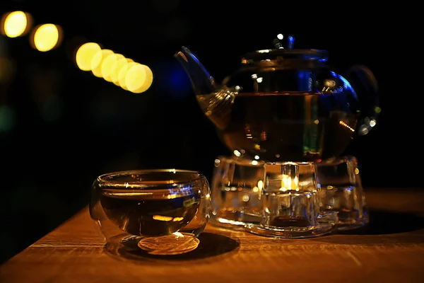 Tea   on table in the restaurant — Stock Photo, Image