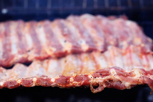 La parrilla barbacoa costilla a la parrilla —  Fotos de Stock