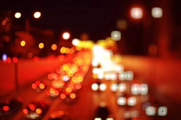 Nacht, Stadt, Autos — Stockfoto