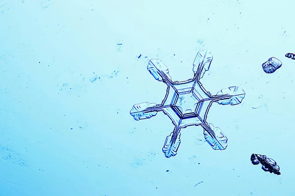 Snowflake on a blue background — Stock Photo, Image