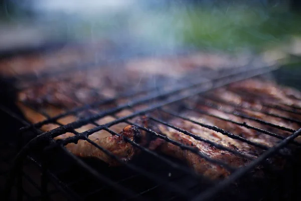 La parrilla barbacoa costilla a la parrilla — Foto de Stock