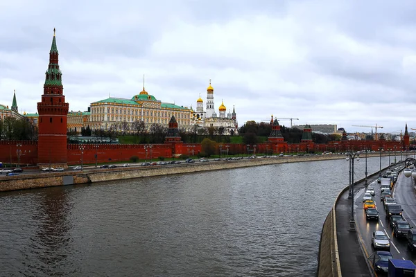 Fiume Cremlino e Moskva — Foto Stock