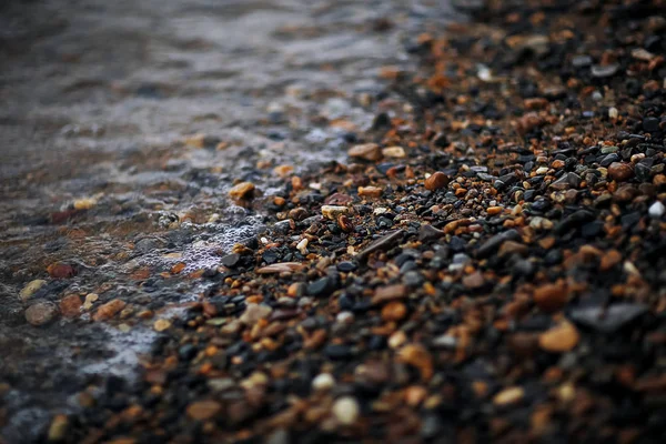 Spiaggia di pietra la sera — Foto Stock