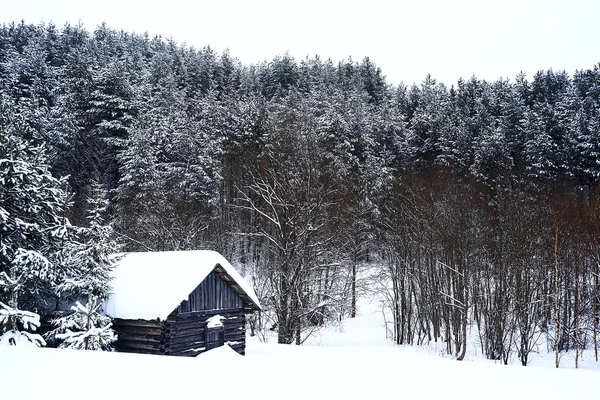 Vecchia casa in inverno — Foto Stock