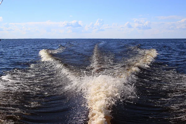 Water spoor van schip — Stockfoto