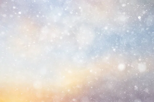 Texture di fiocchi di neve su sfondo sfocato — Foto Stock