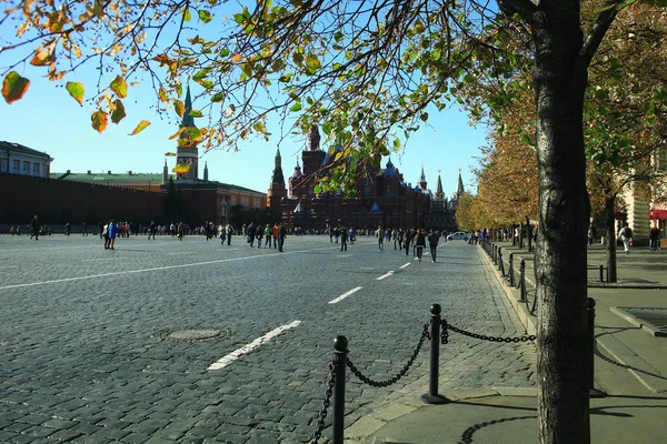 Red square in  autumn — Stock Photo, Image