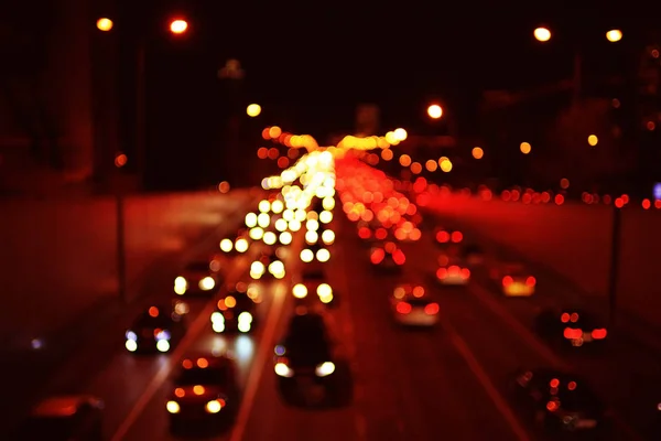 Night, city, cars — Stock Photo, Image
