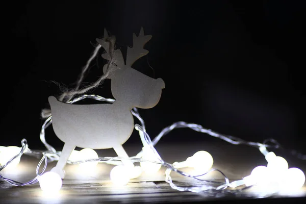 圣诞花环灯 — 图库照片