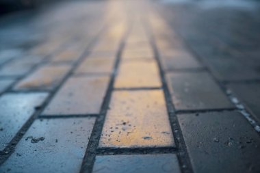 Gri kaldırım döşeme 