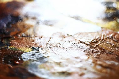 sanatçının tuval üzerine yağlıboya