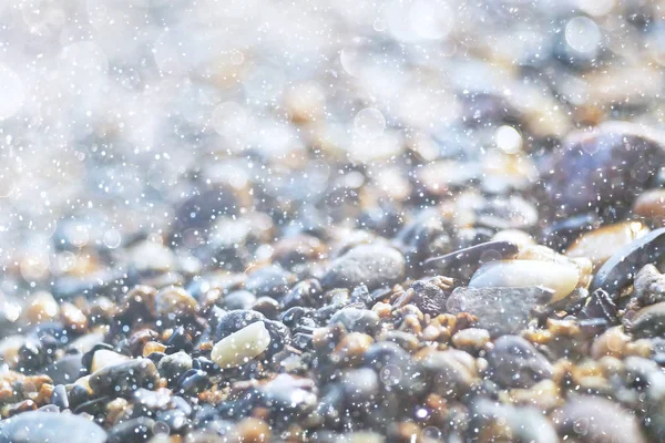 Textura de guijarro en la orilla del río — Foto de Stock