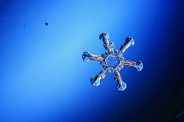 Grande cristal de neve, floco de neve — Fotografia de Stock