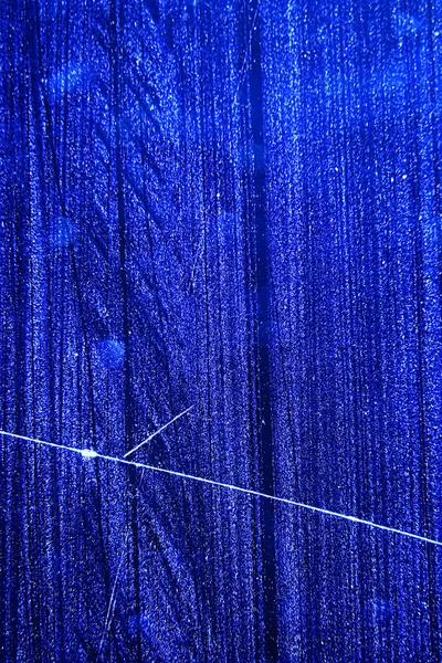 Scratches on glass covered with hoarfrost — Stock Photo, Image