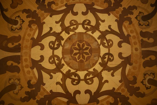美しいパターンを持つ木製の寄せ木張り — ストック写真