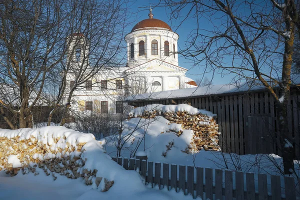 Old monastery in the village — Stock Photo, Image