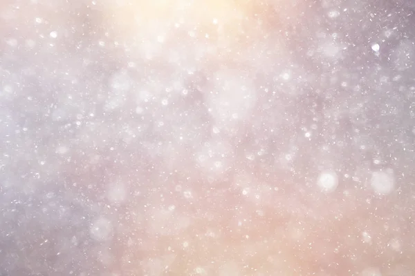 Texture di fiocchi di neve su sfondo sfocato — Foto Stock