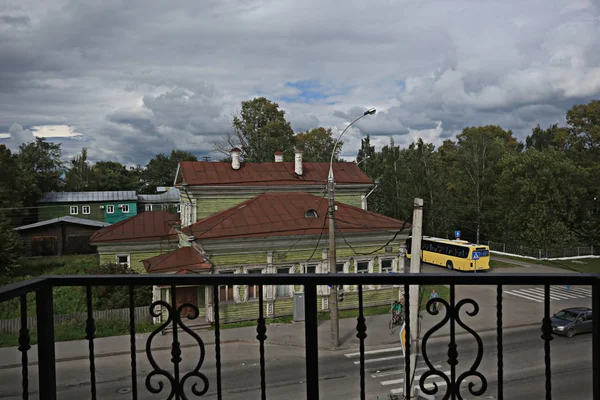 Перекресток, вид с балкона — стоковое фото