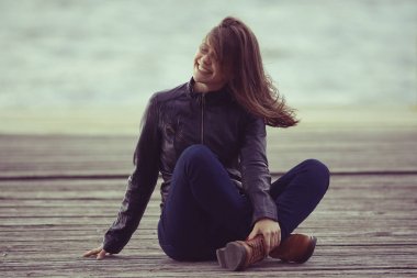 Genç güzel kadın.