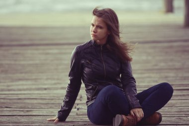 Genç güzel kadın.