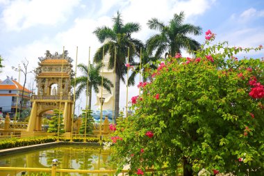 Çiçekler ve ağaçlar tropikal Bahçe 