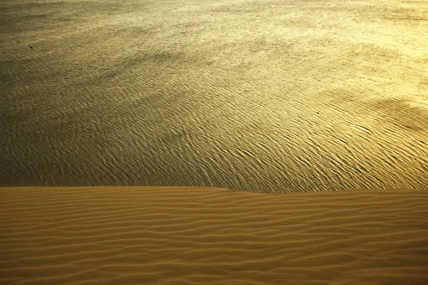 Sandy beach in the afternoon — Stock Photo, Image