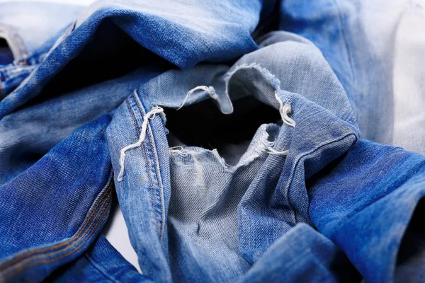 Blue denim fabric — Stock Photo, Image