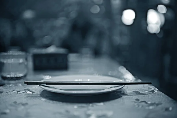 Tavolino da caffè piatto sfondo — Foto Stock