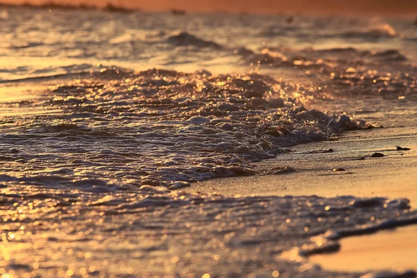 Vagues Au Coucher Du Soleil Sous Les Tropiques