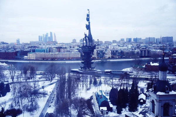 Μόσχα αστικό τοπίο το χειμώνα — Φωτογραφία Αρχείου