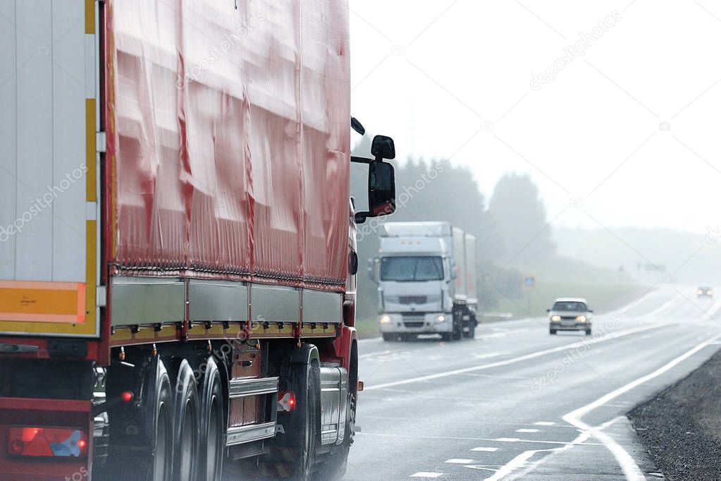 Trucks on  road,  logistics