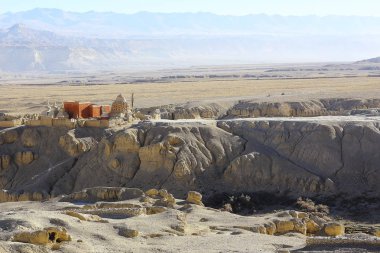 eski Tibet manastır stupa 