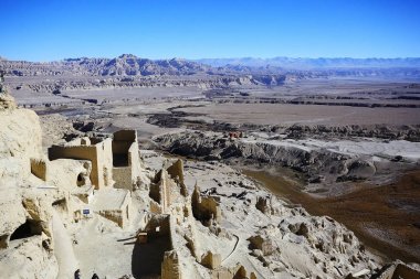 Tibet'te antik kentin kalıntıları 