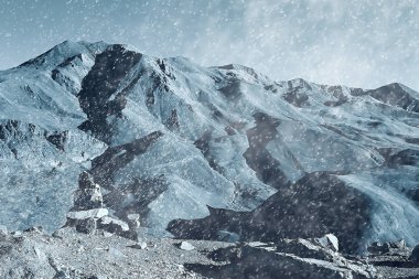 Himalaya Dağları Tibet'te   