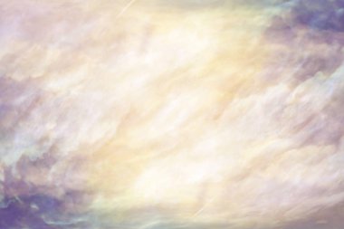 yaratıcı suluboya arka plan dramatik bulutlu gökyüzü. Fantastik renkli cennet