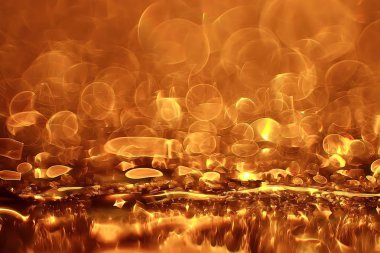 Altın bokeh ışıkları ile soyut sihirli doku, fantezi arka plan bulanık.   