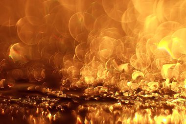 Altın bokeh ışıkları ile soyut sihirli doku, fantezi arka plan bulanık.   