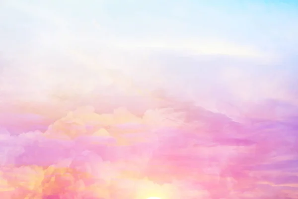 Творческий Акварельный Фон Драматического Облачного Неба Фантастический Красочный Облачный Пейзаж — стоковое фото