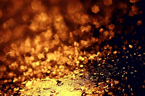 Abstract Magic Texture Golden Bokeh Lights Fantasy Blurred Background — Stock Photo, Image