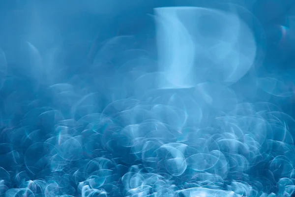 Abstrakte Magische Textur Mit Blauen Bokeh Lichtern Fantasie Verschwommener Hintergrund — Stockfoto