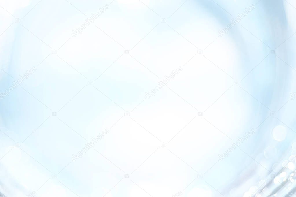 blurry lens flare abstract background, white and blue light