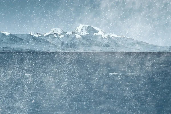 Schneebedecktes Winterwetter Den Bergen Malerische Alpine Landschaft — Stockfoto