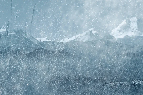 Śnieżna Zima Pogoda Górach Malowniczy Krajobraz Alpejski — Zdjęcie stockowe